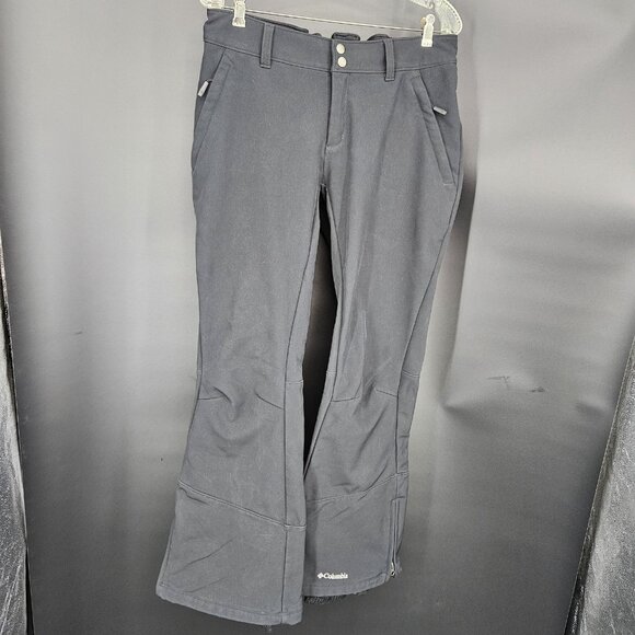 Columbia Pants Womens 14 Black Omni-Wind Block Softshell Ski Snowboard Fleece - Picture 2 of 16